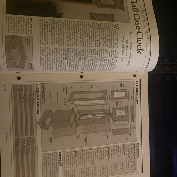 🎉5/$10🎉 Woodsmith magazine no70 August 90 heirloom clock,adjustable roll stand - Picture 3 of 8